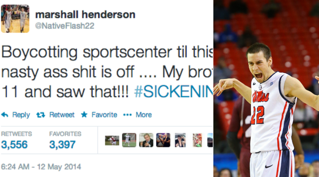 Marshall Henderson gav sig ut på Twitter för att vara lite hatisk och omodern.